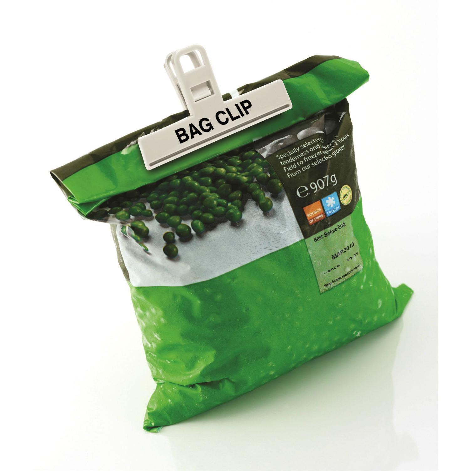 KitchenCraft Medium BinderStyle Plastic Food Bag Clips, 9 cm (3.5