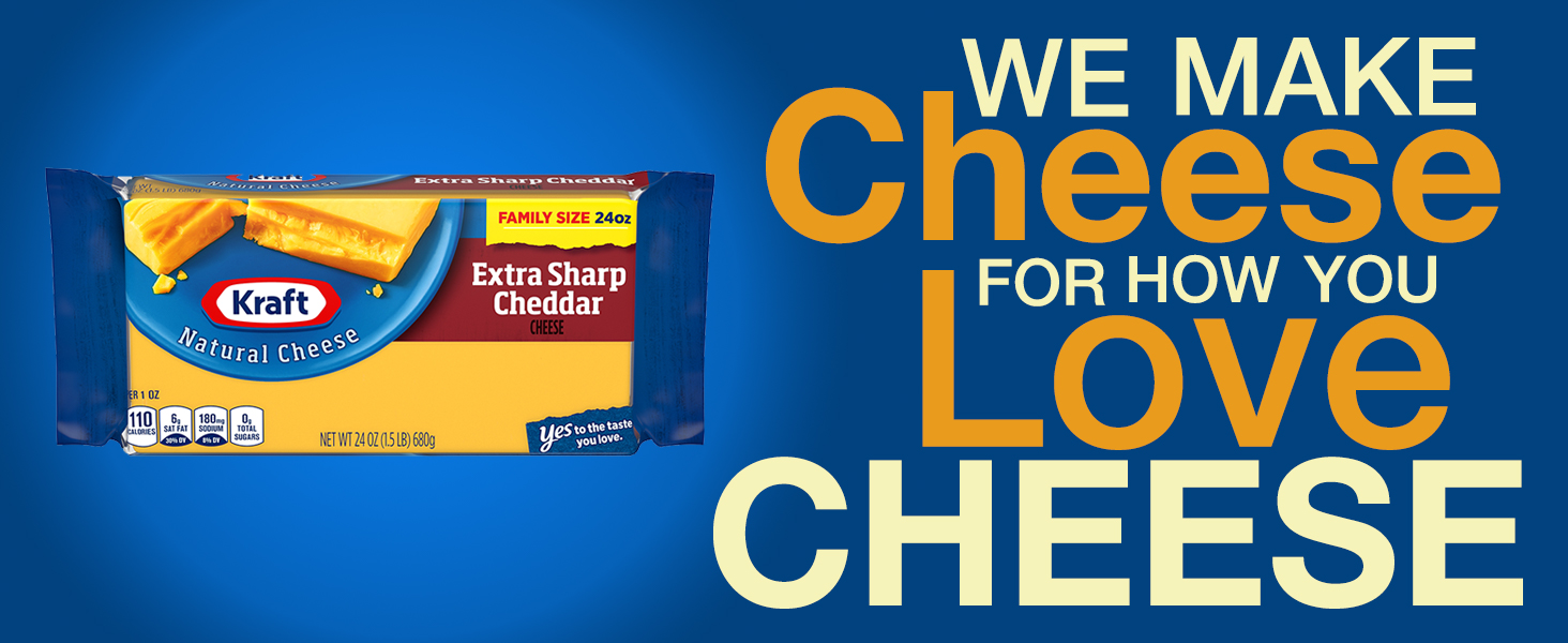 Kraft Natural Extra Sharp Cheddar Cheese (8 oz Block) Grocery & Gourmet Food
