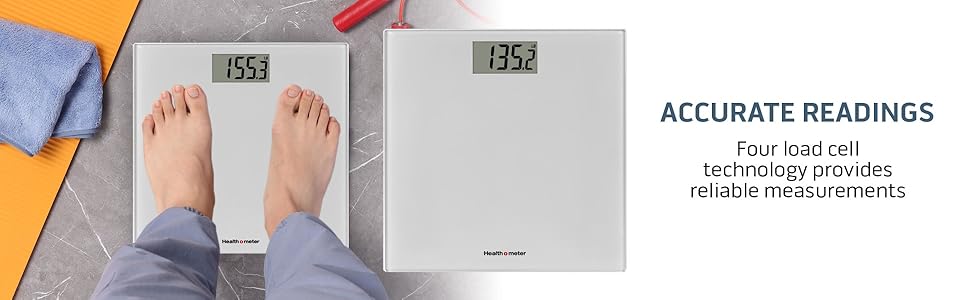 Close-up of the LCD display on the scale