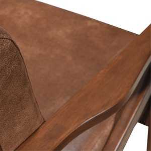 Solid wood, nice leather, walnut, oak, rubberwood, arm chair, accent chair