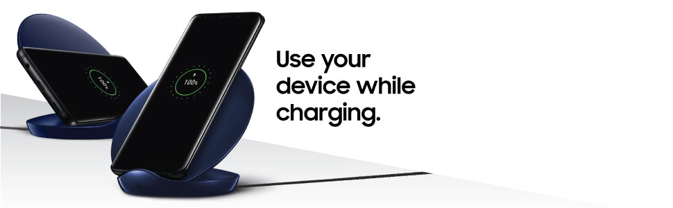 Use device while charging Fast Charge Wireless Charging Stand