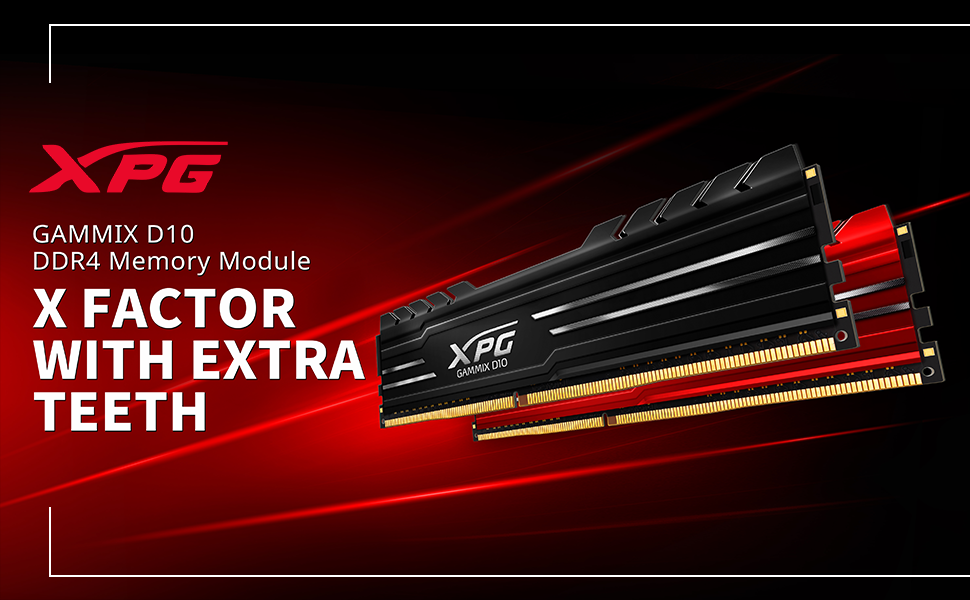 PCパーツ A-DATA XPG GAMMIX D10 DDR4-2666 16G ADATA XPG GAMMIX D10 16GB Kit (2X 8GB) DDR4 3200MHz (PC4