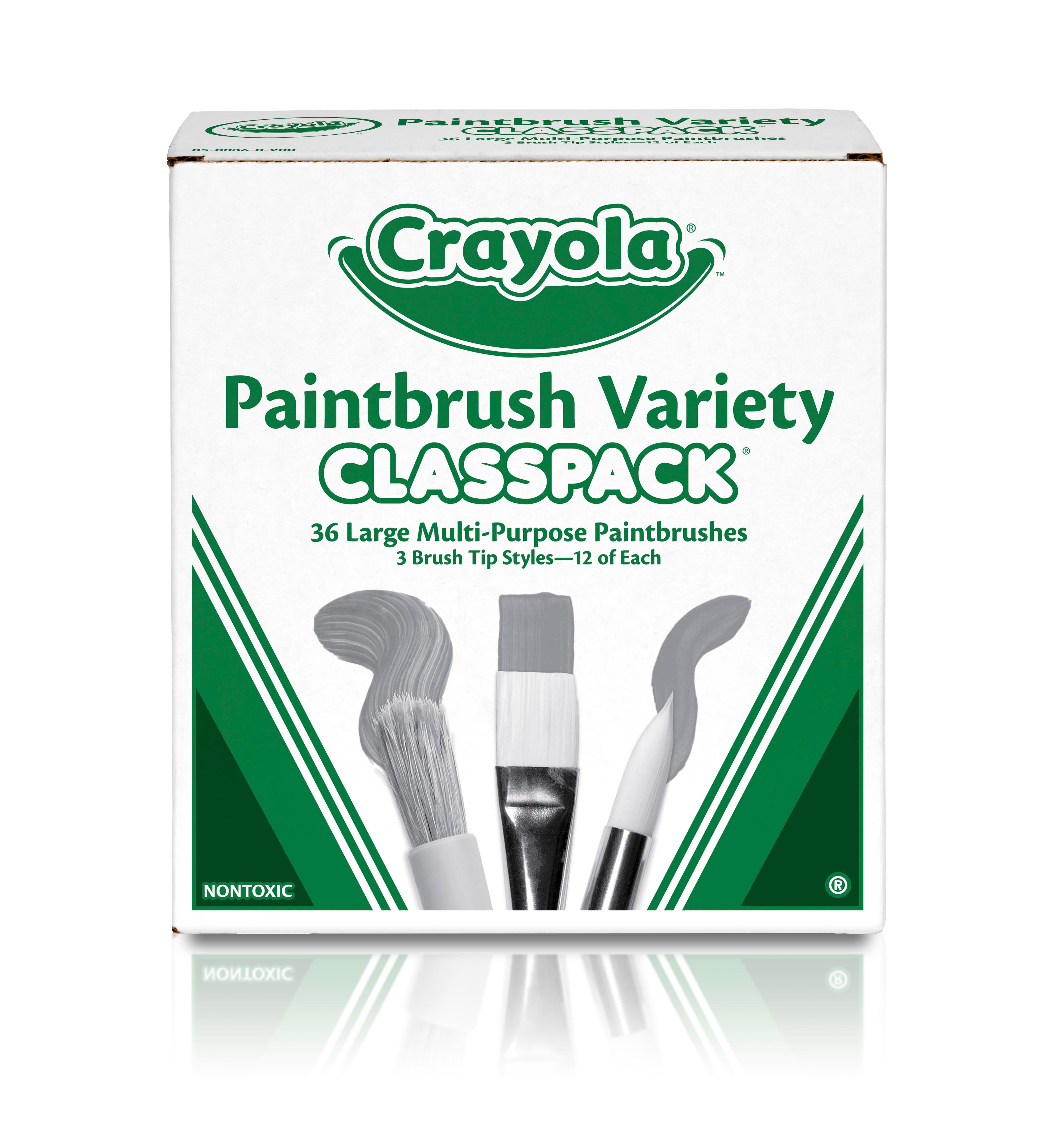Crayola Paintbrush Variety Classpack, School Supplies, 36