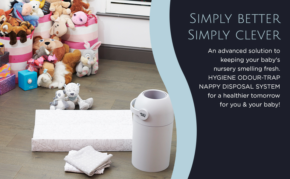 Vital Baby HYGIENE OdourTrap Nappy Disposal System Nappy Bin for