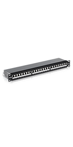 24-port, Cat6A,Shielded, 1U,Patch Panel