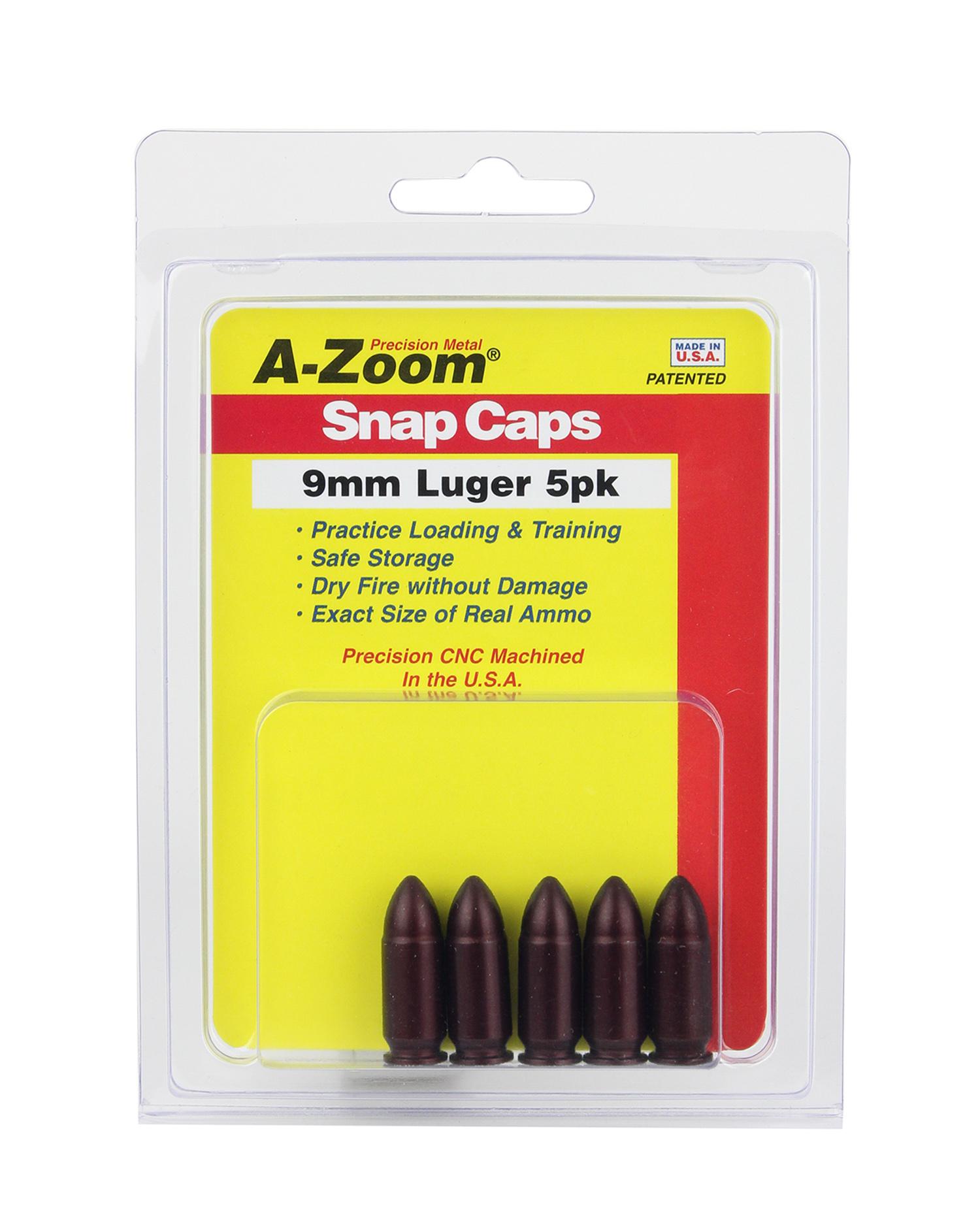 AZoom 9mm Luger Precision Snap Cap 5 Pack Gun Ammunition And Magazine Pouches