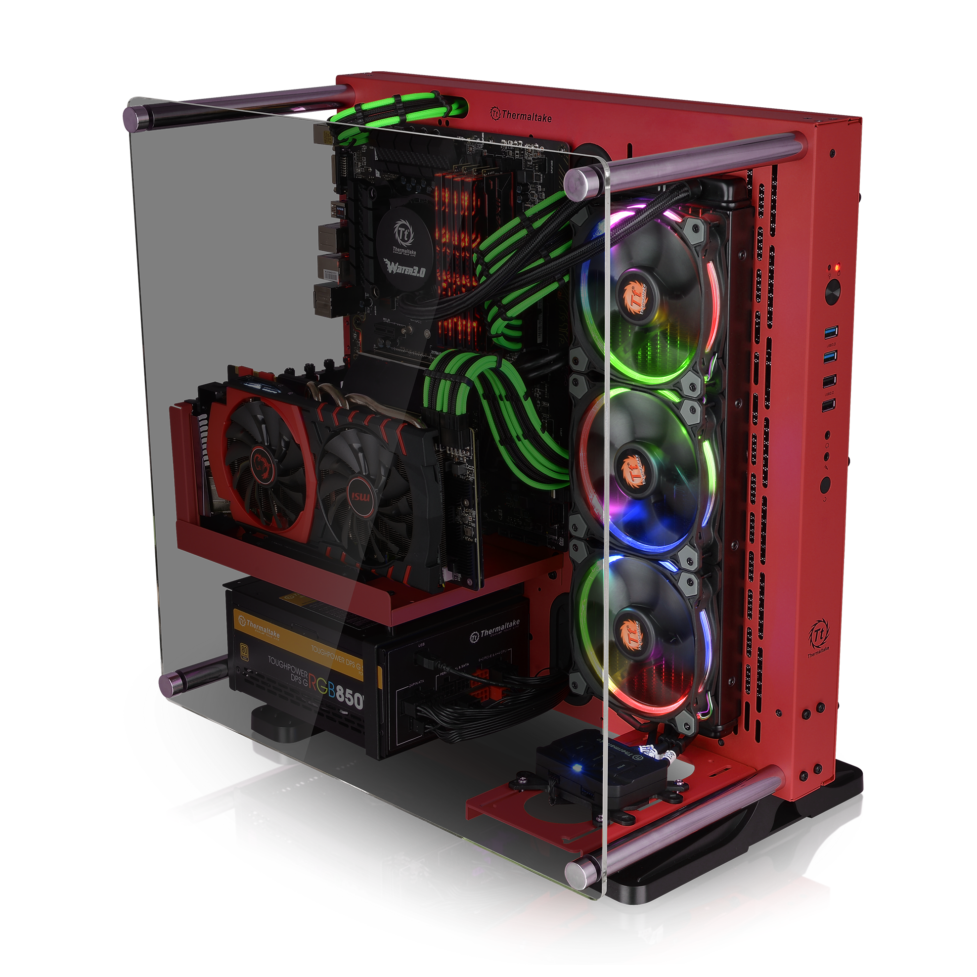 Thermaltake Core P3 ATX Tempered Glass Gaming Computer Case Chassis, Open Frame