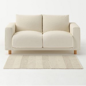 ウールコットン手織りラグ /パターンボーダー・生成200x200cm 91McEqaiJsL._UF350,350_QL80_.jpg