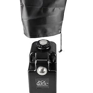 jack cover, tongue jack cover, quick products, jack head cover, rv accessories, jack covers, cover