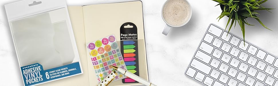 Vinyl Adhesive Pockets - Peter Pauper Press