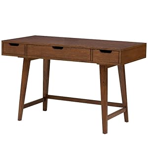 Amazon Com Pulaski Three Drawer Mid Century Modern Writing Desk