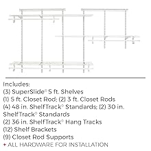 shelftrack, closet, maid, wire, shelving, hanging, storage, shelf, organization, adjustable