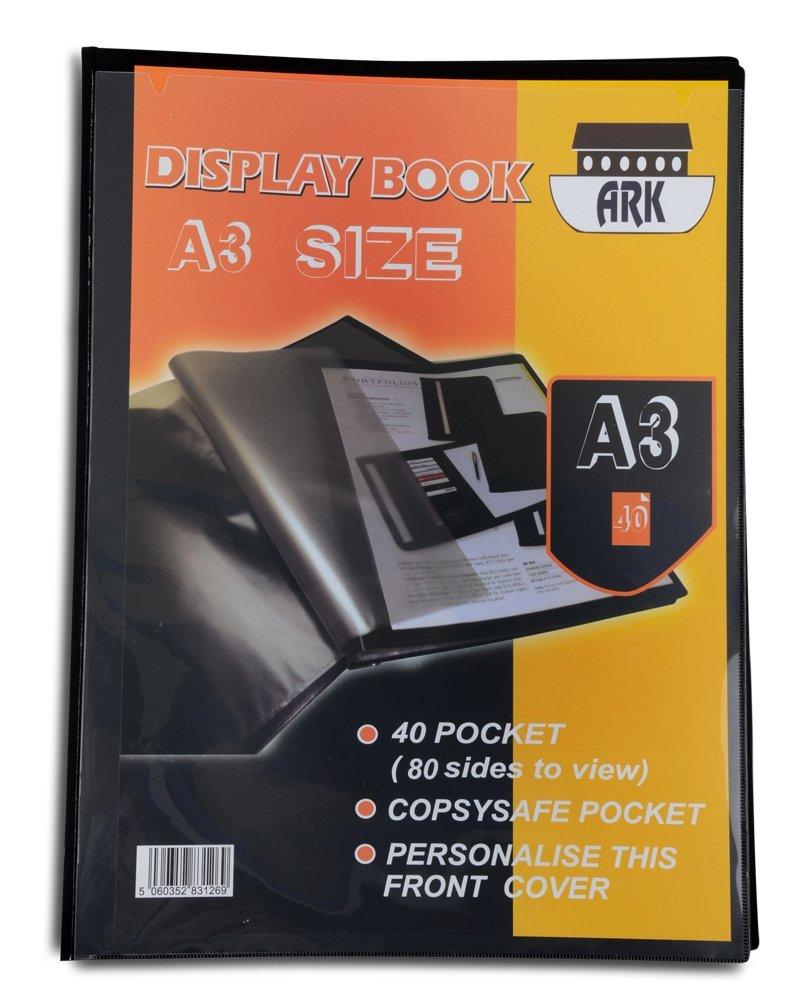 A3 Display Book (Presentation) 40 Pockets (80 to View) by ARK Amazon.co.uk Office Products