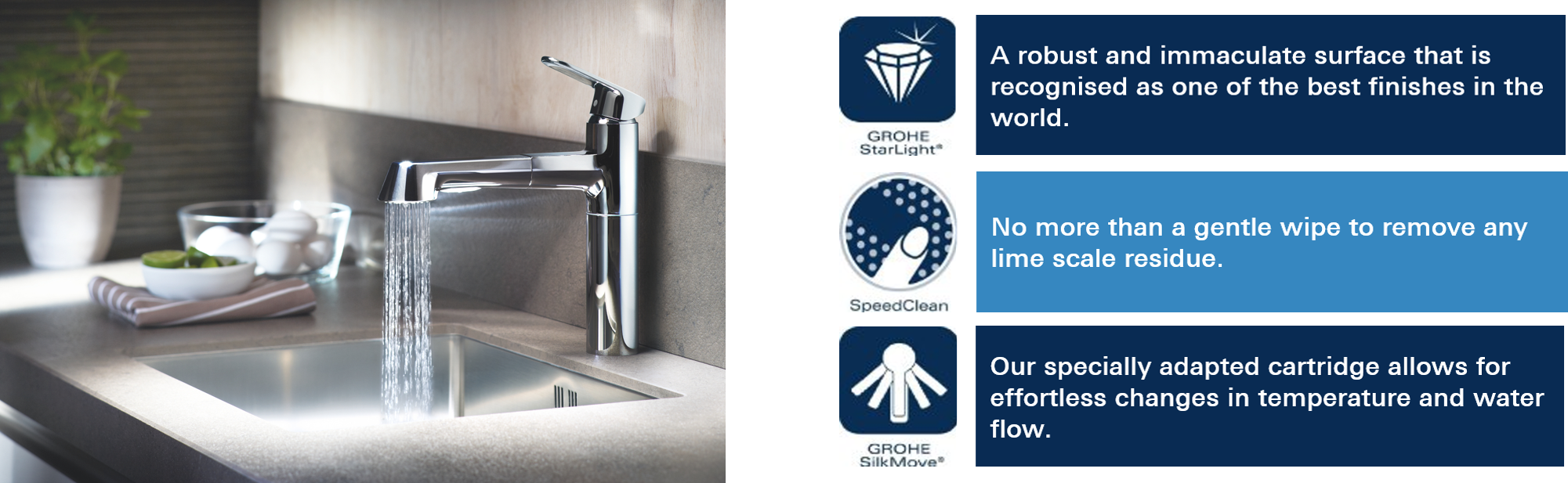 GROHE 33933002 Europlus Kitchen Tap PullOut Spray Silver Amazon