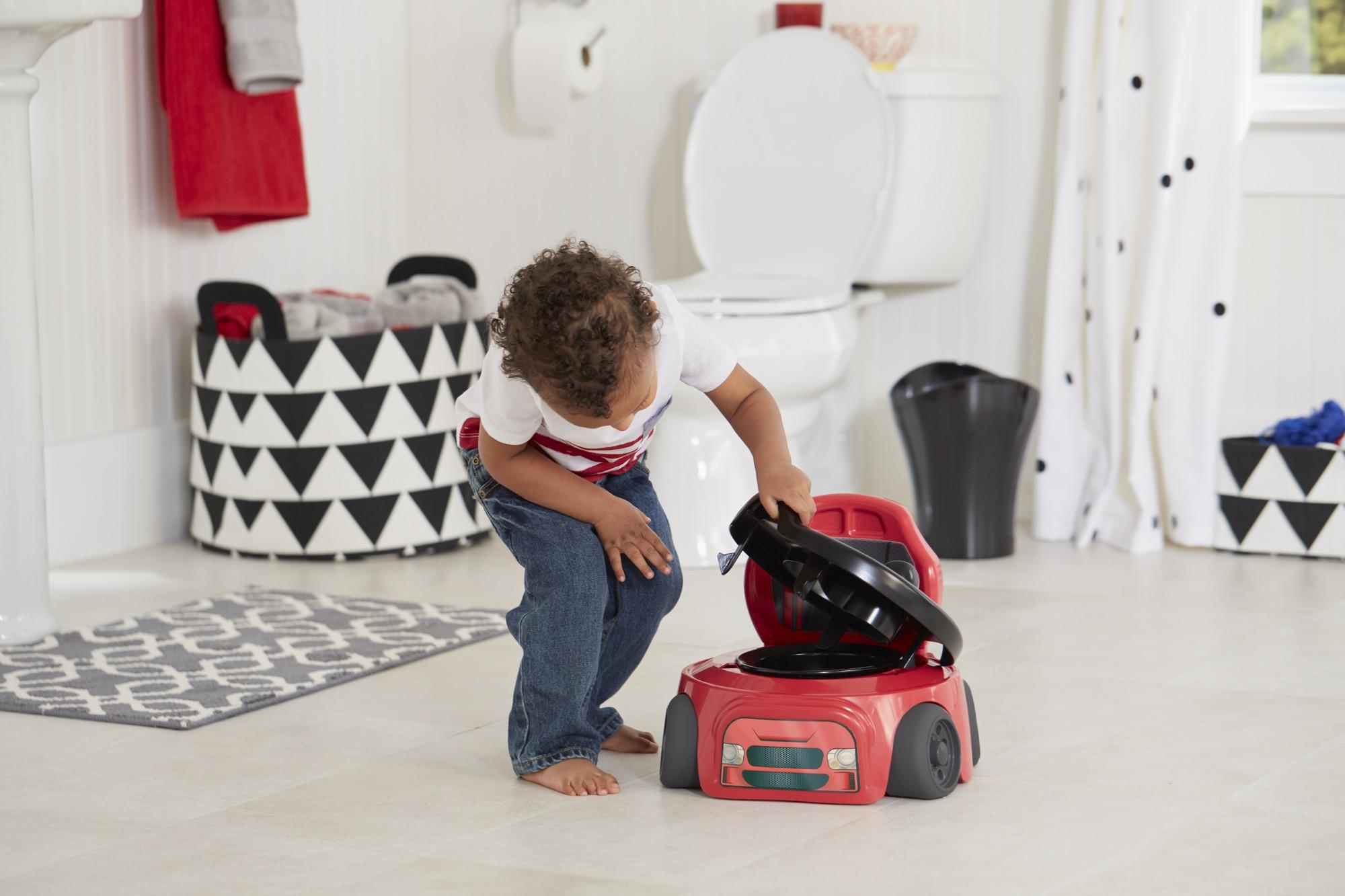 The First Years Training Wheels Racer Potty System Easy to Clean and Easy to Use Potty