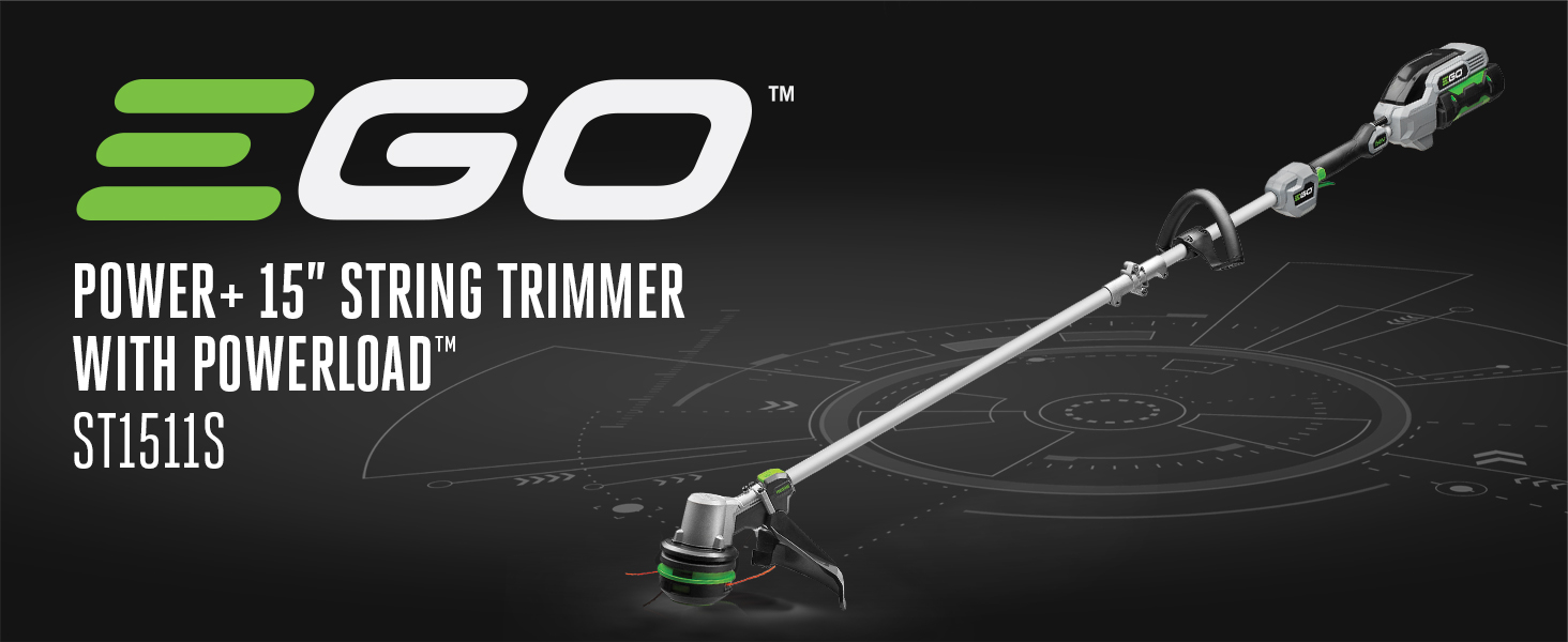 EGO Power+ ST1511S 15Inch 56Volt Cordless String Trimmer with POWERLOAD and