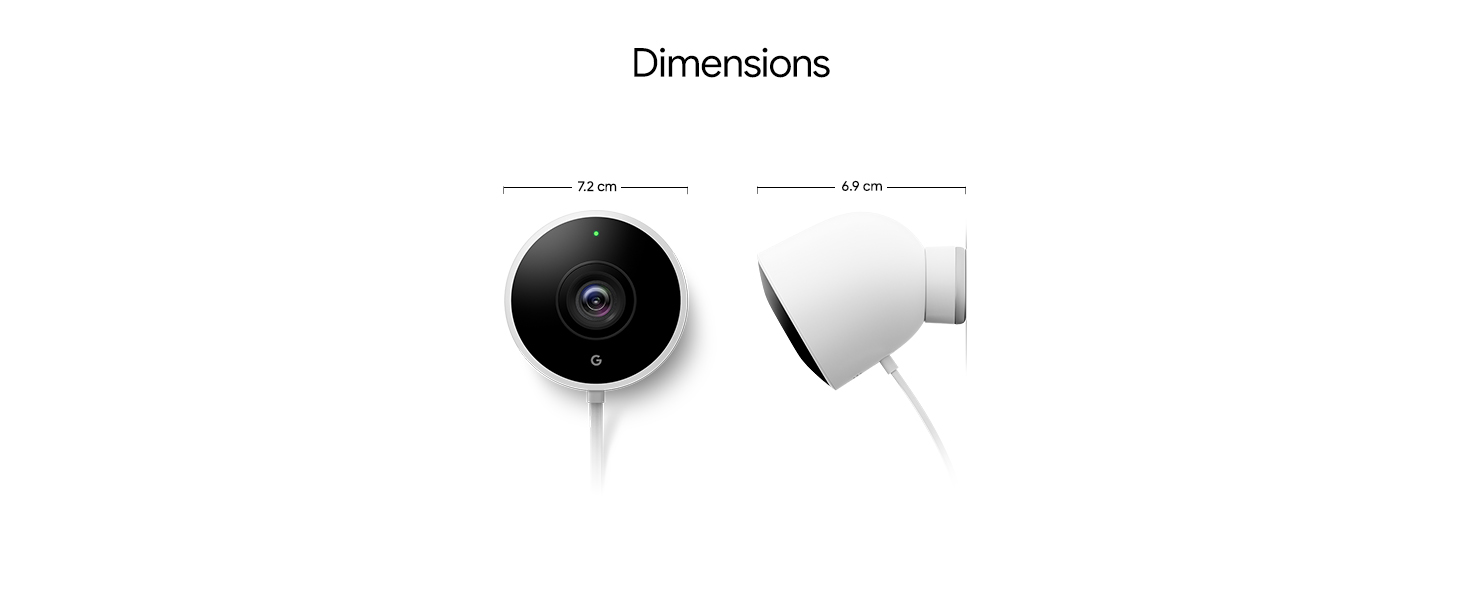 Google Nest Security Camera Outdoor Night Vision, 1080p HD Video, 2