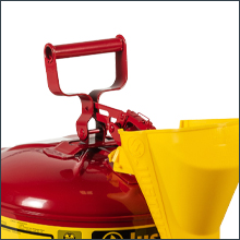 USA made Justrite Type I steel safety can kerosene gasoline diesel funnel Easy to use