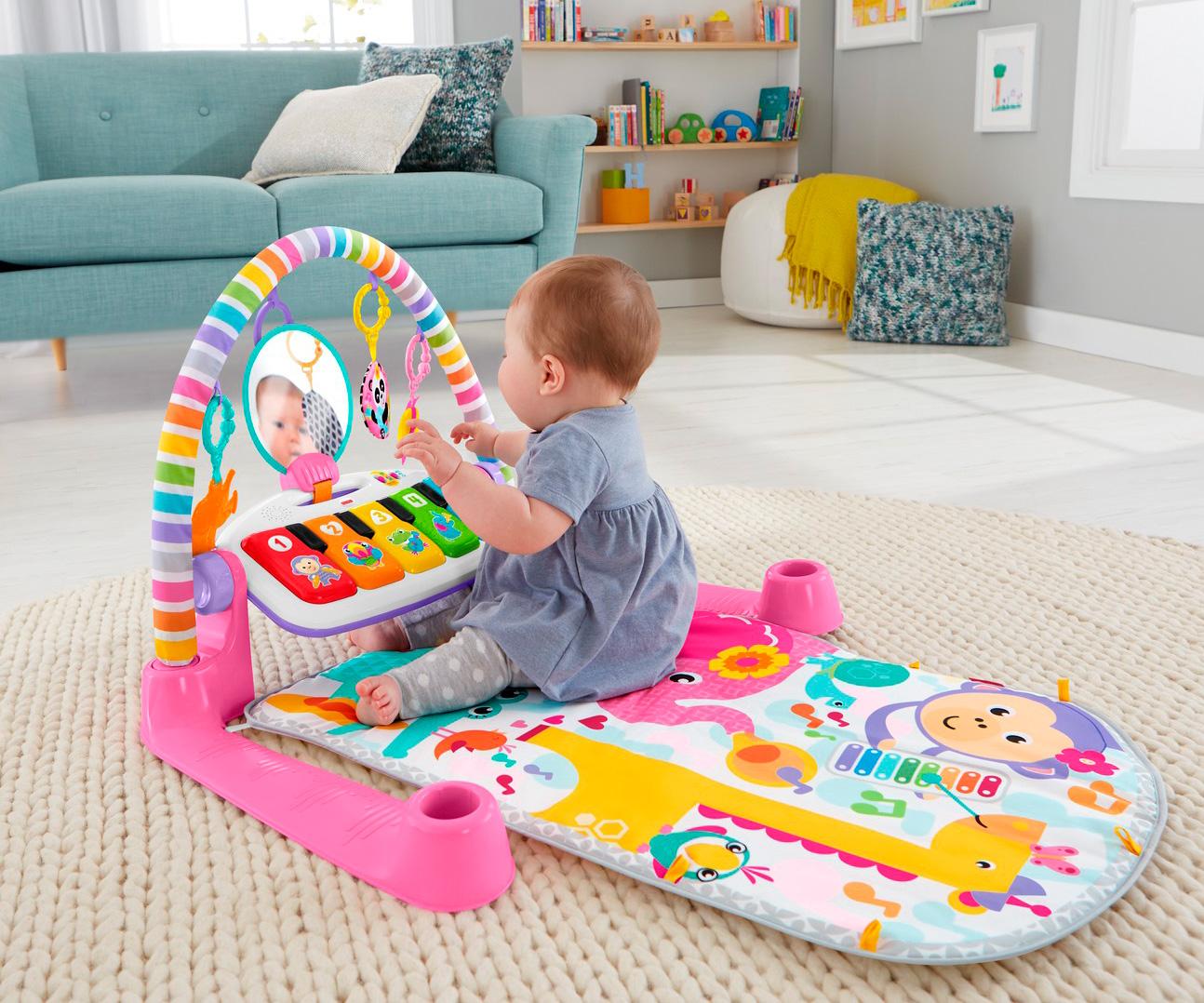 FisherPrice Deluxe Kick & Play Piano Gym, Pink Baby