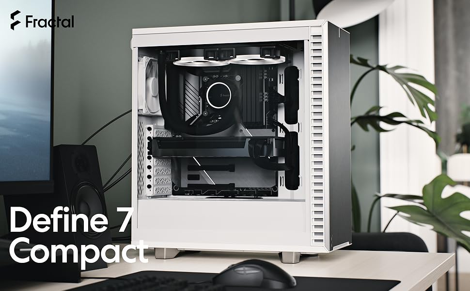 Fractal製 Define 7 Compact White Solid Fractal Design Define 7 Compact White Brushed Aluminum/Steel