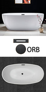 59'' Bathtub, Brushed Nickel Drainer 34 B