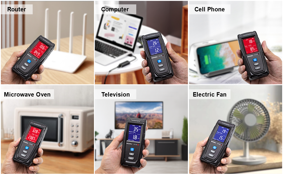 ERICKHILL EMF Meter, Rechargeable Digital Field