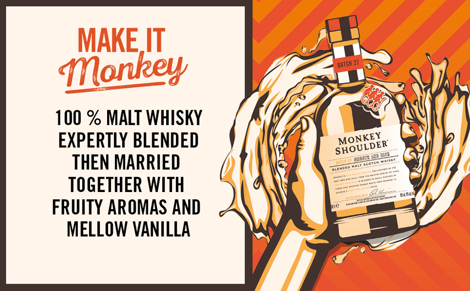 Monkey Shoulder Logo 100% Malt Whisky 