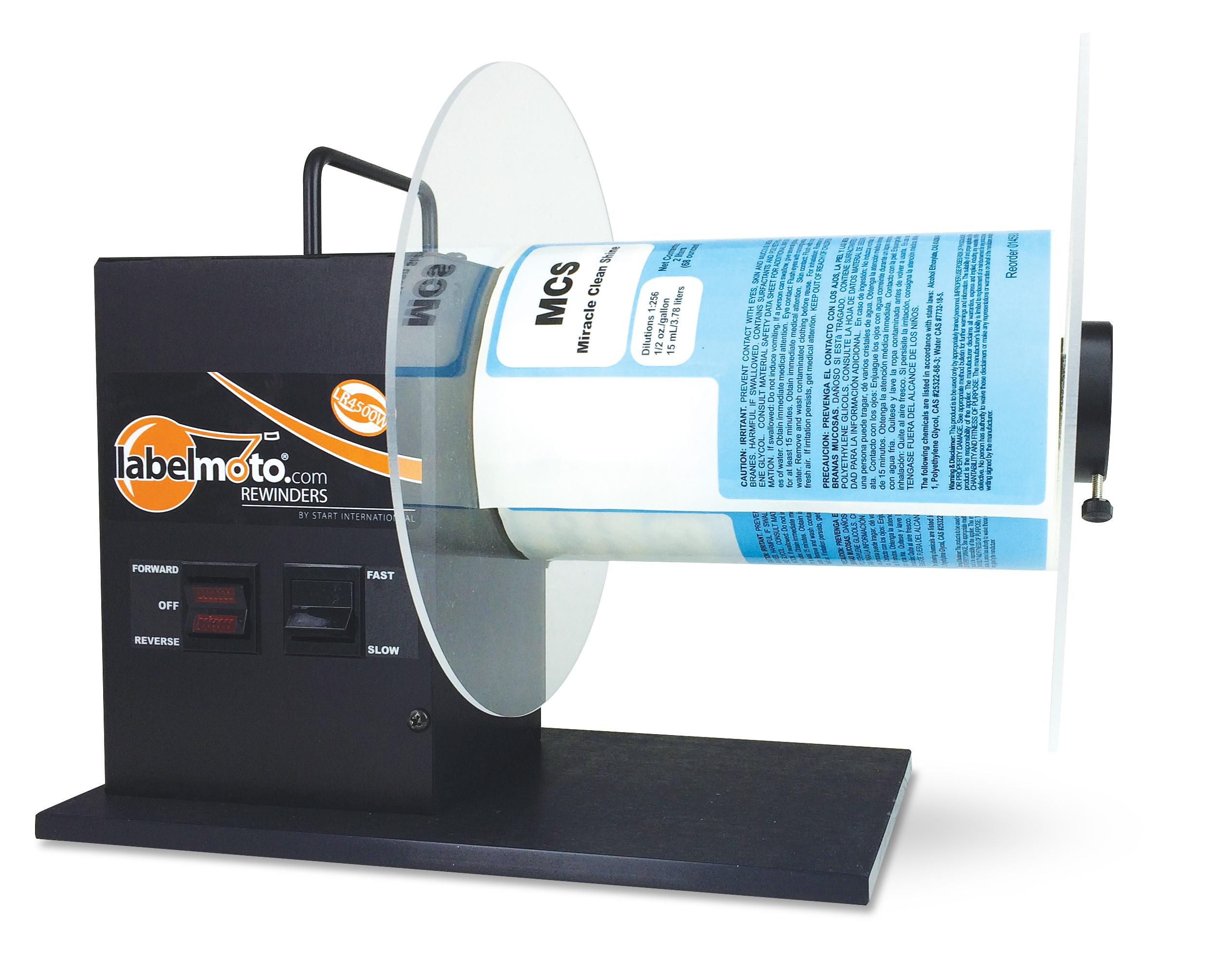 START International LR4500 Bidirectional Label Rewinder, 9" Roll Capacity