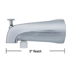 ゆでだこ DANCO Diverter in Chrome 89266 Universal Tub Spout with