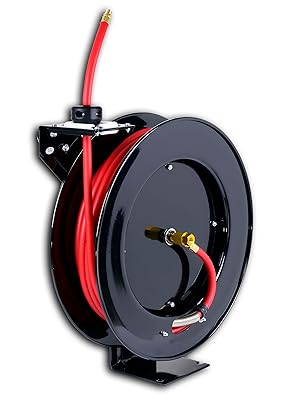 hose reel air water oil fuel UREA DEF welding 1/4" 3/8" 1/2" 1" 25' 50' 65' 80’ 100' rubber polymer