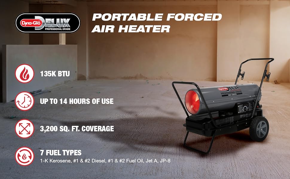 DynaGlo Forced air Heater, 135,000 BTUs, Black Home