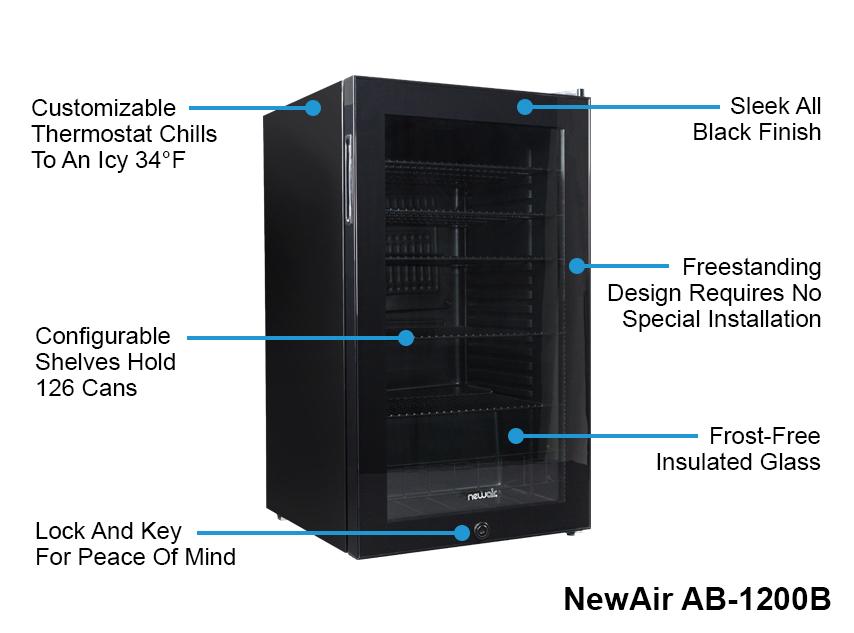 NewAir AB1200 126 Can Beverage Cooler, Stainless Steel Amazon.ca