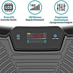 180 Niveaux + 5 Modes Automatiques Préprogrammés