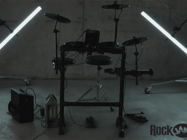 RockJam Mesh Head Kit, Adjustable Eight Piece Electronic Drum Kit