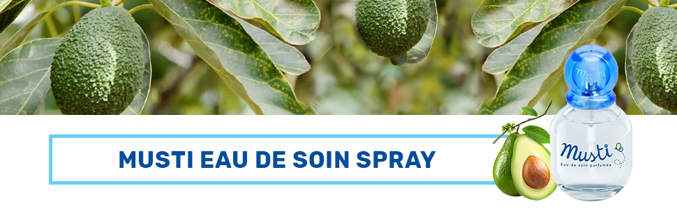 Musti Gently scents baby's hair and body. Can also be used to refresh baby's clothes or linens