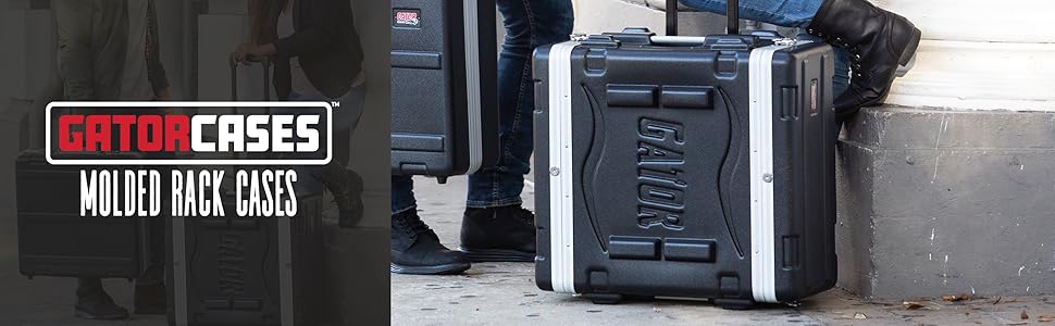 【COM】GATOR 6U ラックケース　黒 Amazon.com: Gator Cases Lightweight Molded 6U Rack Case with