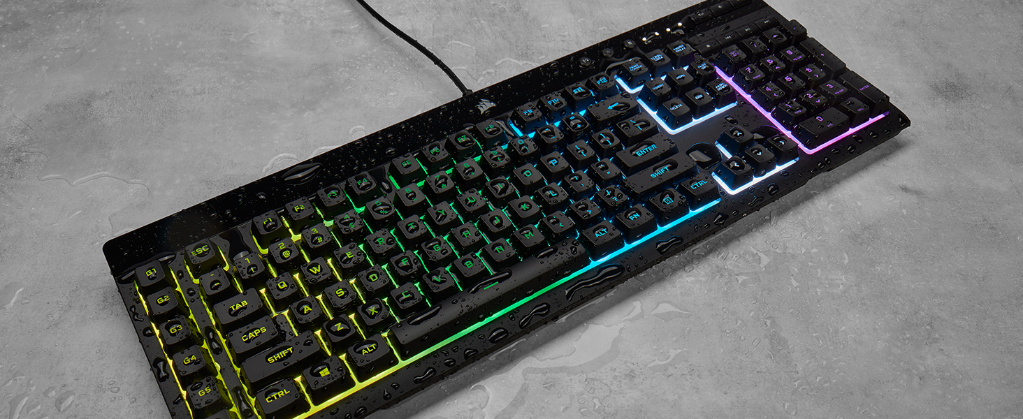 Corsair K55 RGB PRO Wired Membrane Gaming Keyboard IP42 Dust and
