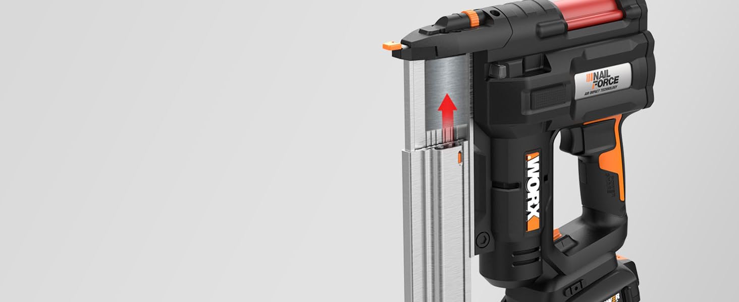 Worx WX840L.9 20V Power Share Cordless 18 Gauge Nail & Staple Gun (Tool