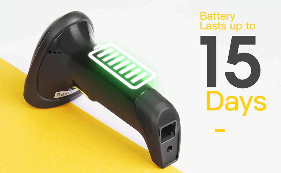 Inateck Barcode Scanner Wireless, 1D 2,4GHz Barcode Scanner, Handheld