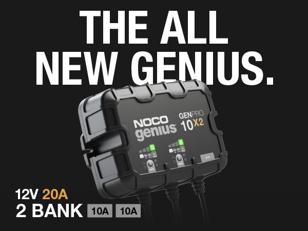 NOCO Genius GENPRO10X2, 2-Bank, 20A, Smart Marine Charger, 12V Onboard Battery Charger, Maintainer