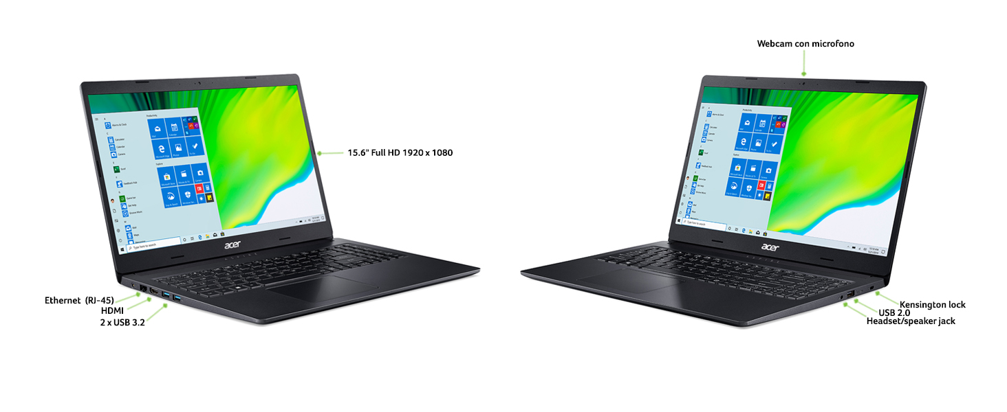 Acer Aspire 3 A315-23-R97U Pc Portatile, Notebook con Processore AMD ...