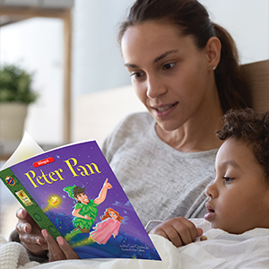 A mother reading a keepsake story to her child