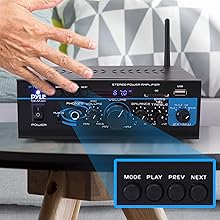 Mini Power Amplifier System; Dual Channel Home Audio Sound Mixer;Stereo Receiver Box with USB; RCA