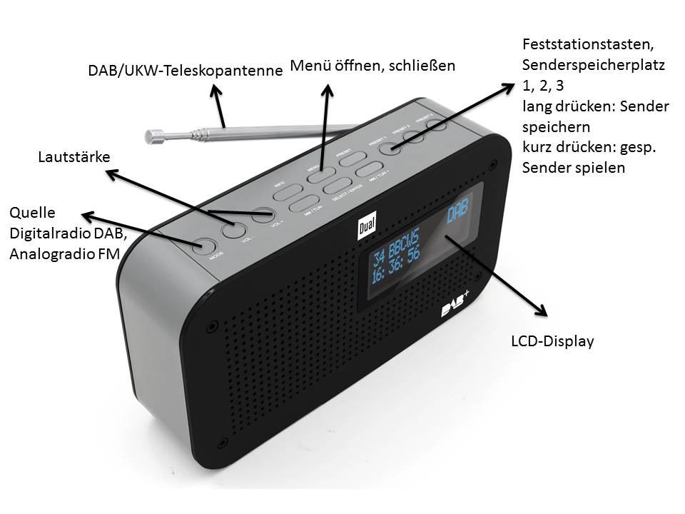 Dual DAB 71 Portables Digitalradio (UKW/DAB+ Tuner ...