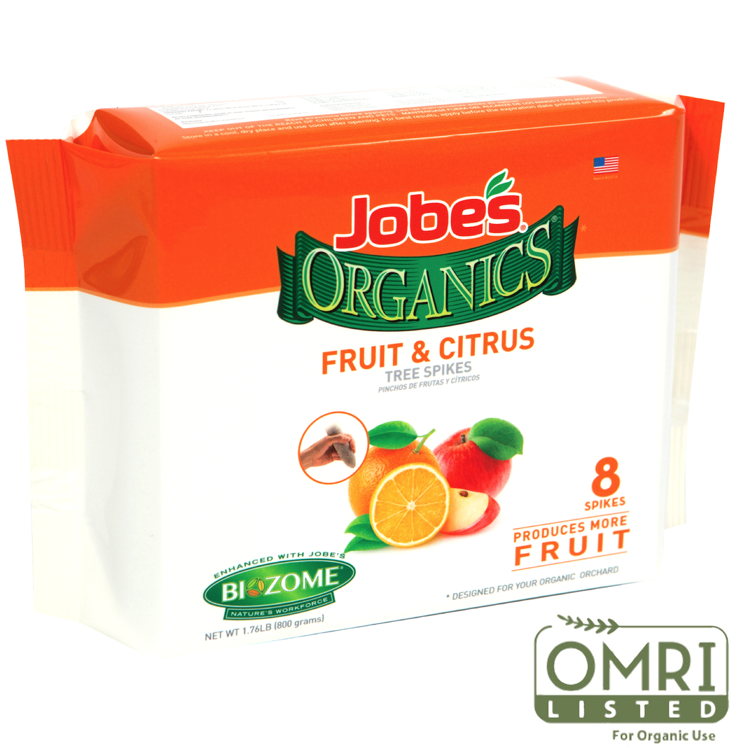 Jobe's Organics Fruit & Citrus Tree Fertilizer Spikes, 46