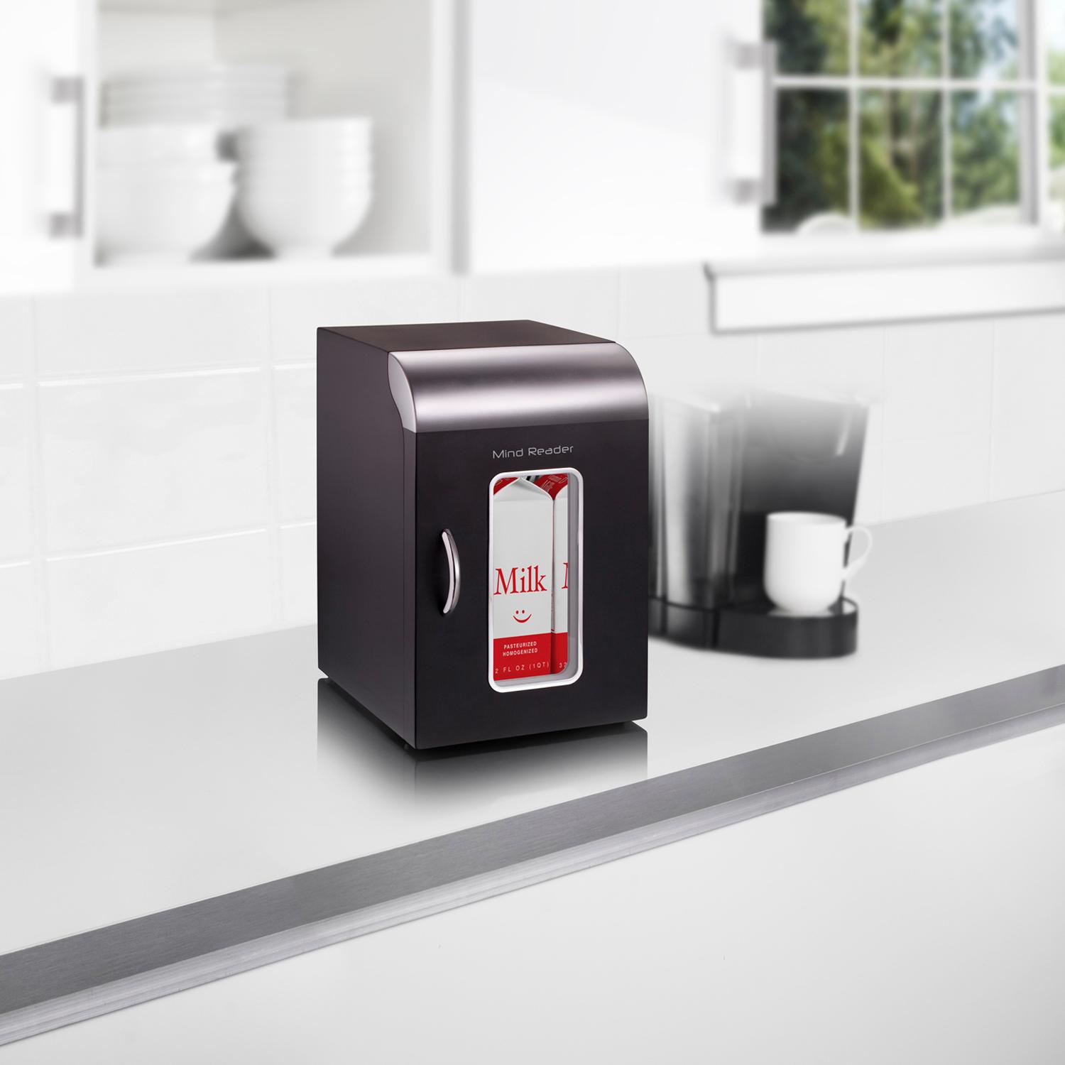 Mind Reader Compact Portable Personal Mini Fridge, For Home, Office, Six Can