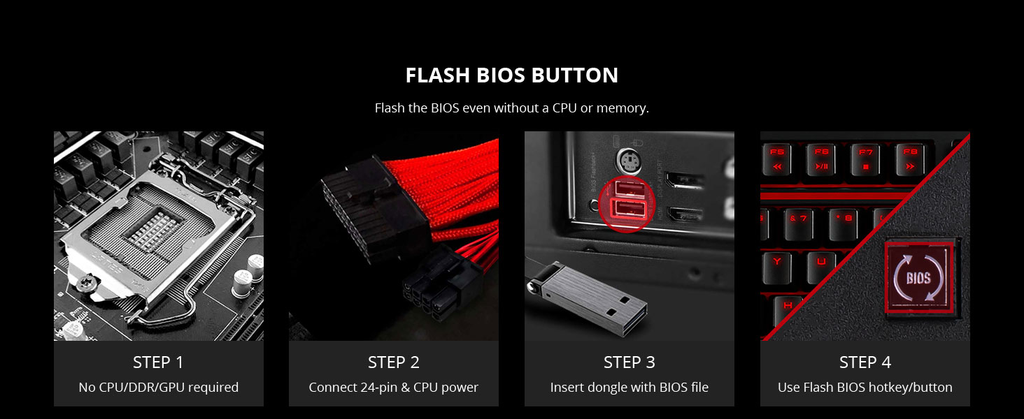 msi, meg z490 unify, flash bios button, usb bios flash, clear cmos, rear io