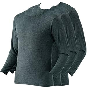 3枚組丸首長袖 トラスト 保湿 発熱ホットスマートインナー メンズ