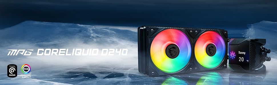 MSI MPG CORELIQUID D240 2.4インチ IPSディスプレイ搭載 240mm LGA1700/AM5/AM4対応 簡易水冷 CPUクーラー FN2071 MPG CORELIQUID D240レビュー｜ディスプレイ搭載の簡易水冷