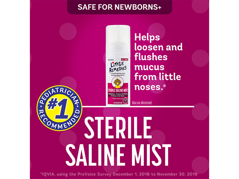 Little Remedies Saline Spray and Drops Safe for Newborns 1 Fl Oz (Pack of 6
